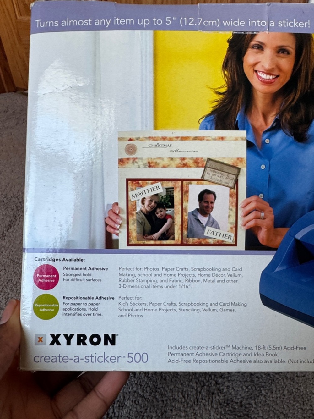 Xyron Create-A-Sticker 500 Machine Adhesive Sticker Maker Craft Tool In Box - Picture 8 of 9